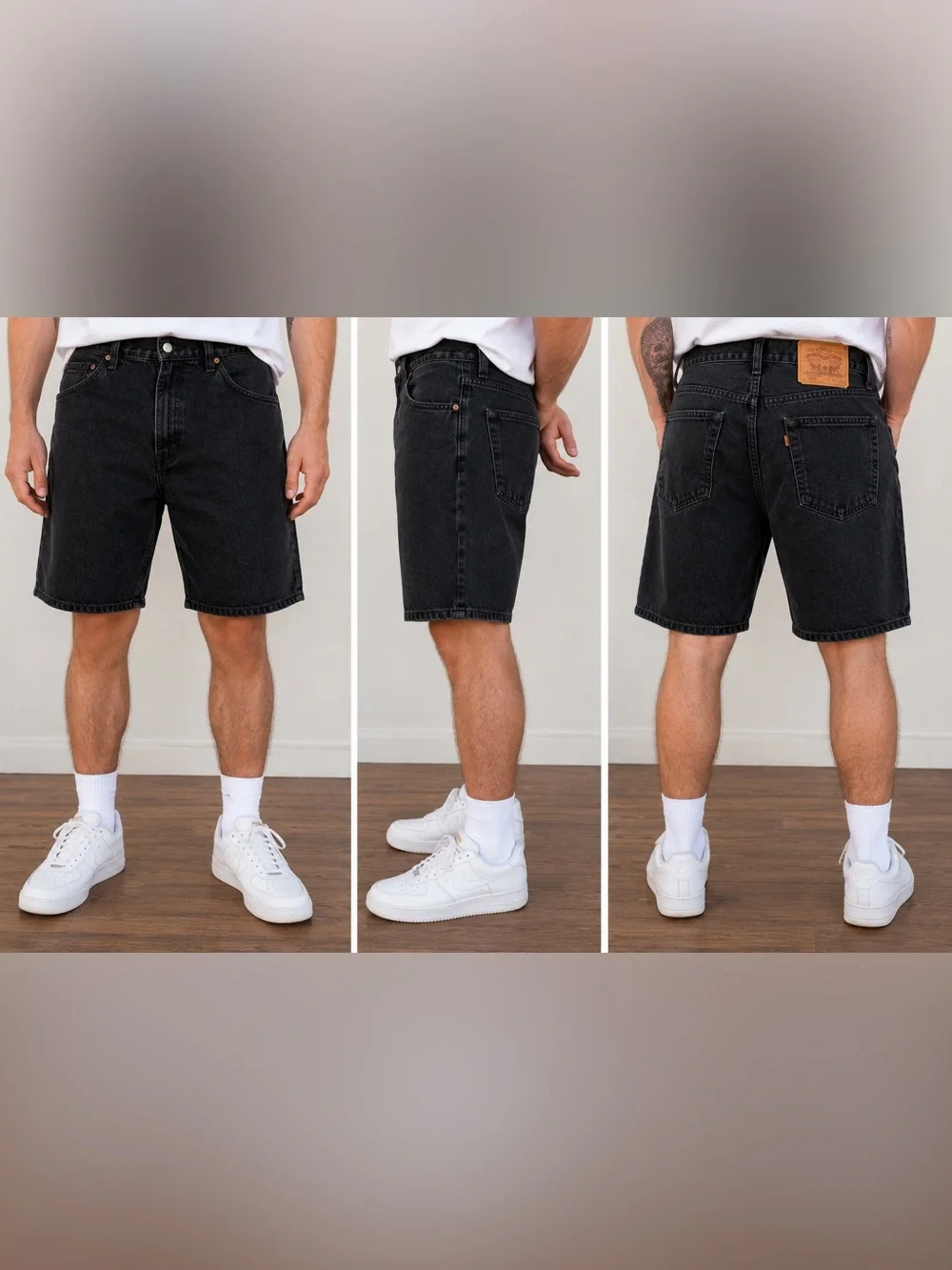 Men’s Vintage Levi’s 550 Relaxed Fit Black Denim Shorts